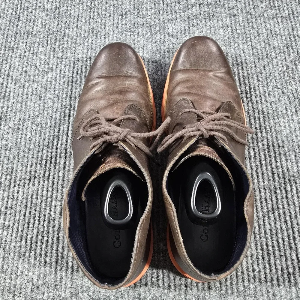Cole Haan Lunargrand Shoes‎ Mens Size 10 Chukka Boots Wingtip Casual Leather